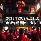 2025年20万元以上纯电轿车销量榜:小米SU7荣耀登顶!(图1) 2025年20万元以上纯电轿车销量榜:小米SU7荣耀登顶!(图1)