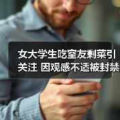 女大学生吃室友剩菜引关注 因观感不适被封禁（图2）