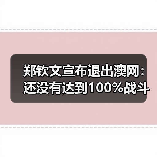 郑钦文宣布退出澳网：还没有达到100%战斗状态（图3）