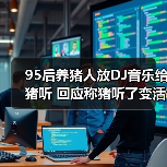 95后养猪人放DJ音乐给猪听 回应称猪听了变活泼