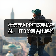 微信等APP狂吃手机存储：1TB份额占比翻倍 64GB要绝迹了（图3）