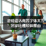 游戏退坑竟因字体太丑?玩家吐槽琐碎理由(图2) 游戏退坑竟因字体太丑?玩家吐槽琐碎理由(图2)