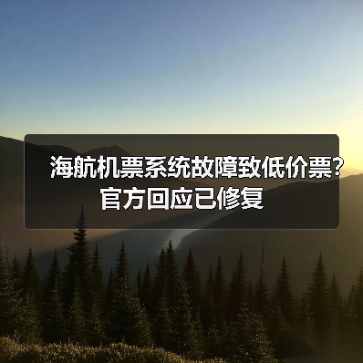 海航机票系统故障致低价票？官方回应已修复（图3）